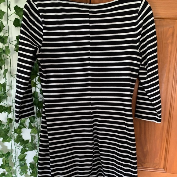 Black and white striped heavy cotton dress - Picture 4 of 4